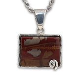 Spiral red Jasper spiral pendant