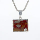 Spiral red Jasper spiral pendant