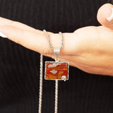 Spiral red Jasper spiral pendant