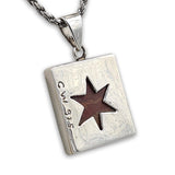 Jasper silver pendant - Red Jasper