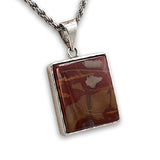 Jasper silver pendant - Red Jasper