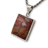Jasper silver pendant - Red Jasper