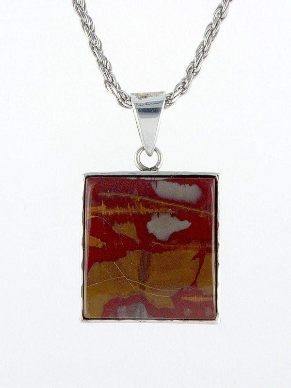 Jasper silver pendant - Red Jasper