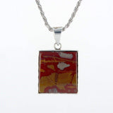 Jasper silver pendant - Red Jasper
