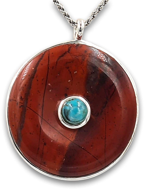Red Jasper and Turquoise Necklace