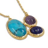 14 Karat gold plated pendants with Mix stones