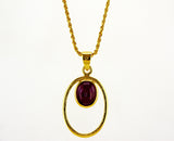 14 Karat gold plated Pendant with Ruby