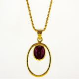 14 Karat gold plated Pendant with Ruby