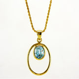 14 Karat gold plated Pendant with Ruby