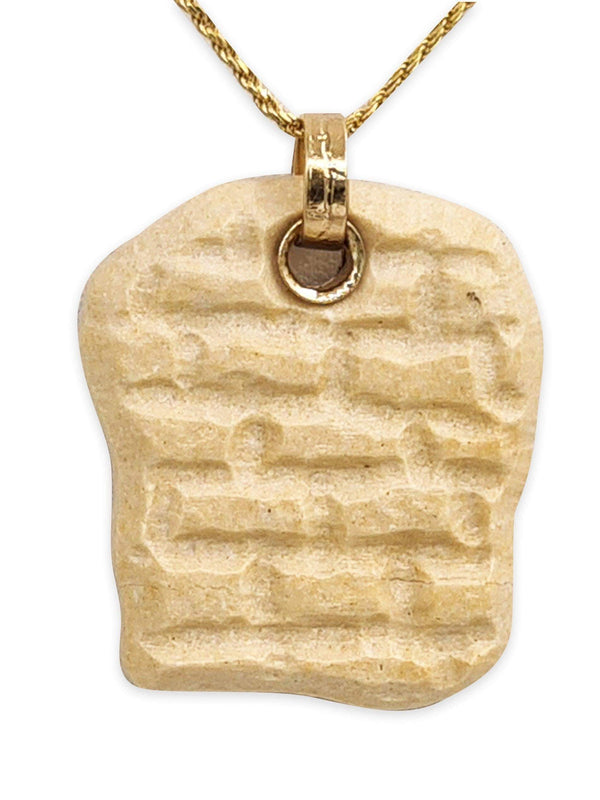 western Wall pendant - Gold Jerusalem stone