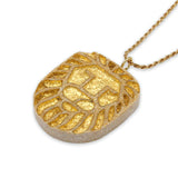 Lion 14K Vermeil Pendant - Volcanic Stone-Agat Art Design LTD-45,50,55,vermeil