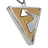 Tringle pendant - Gold Jerusalem stone-Agat Art Design LTD-45,50,55,gold jerusalem stone,silver