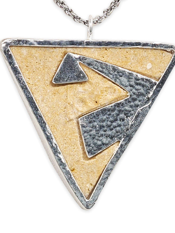 Tringle pendant - Gold Jerusalem stone