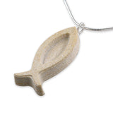 Fish Silver pendant Jerusalem Stone