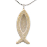 Fish Silver pendant Jerusalem Stone