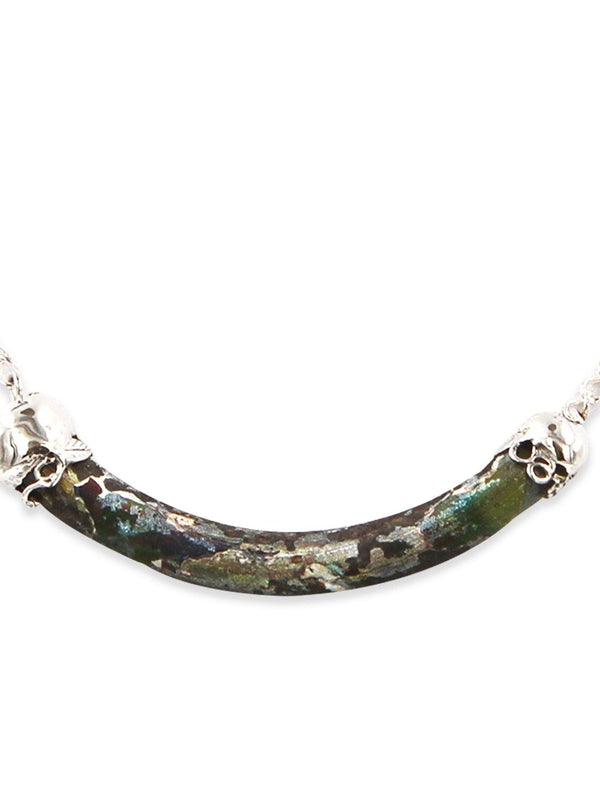 Silver Necklace - Roman Glass-Agat Art Design LTD-45,silver