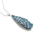 Deep blue Roman Glass silver Pendant