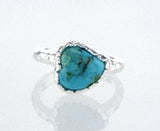 925 Silver ring inlay Turquoies Heart shaped stone