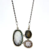 14 Karat gold plated pendants with Mix stones